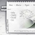 White notebook style for web site design